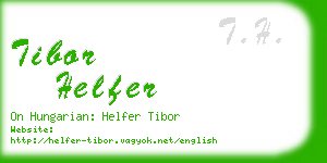 tibor helfer business card